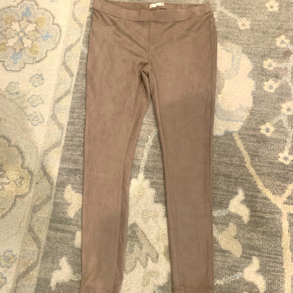 Altar’d states pants. Size L taupe faux suede  27 inch inseam good condition